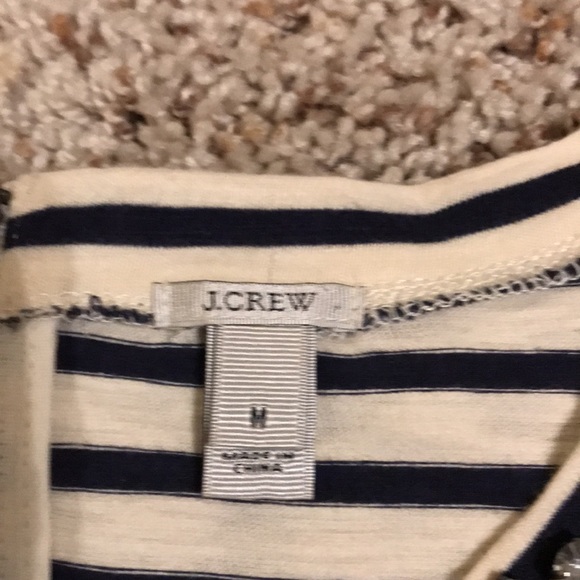 J Crew - Long Sleeve Tee with Jewel Collar - Picture 7 of 12
